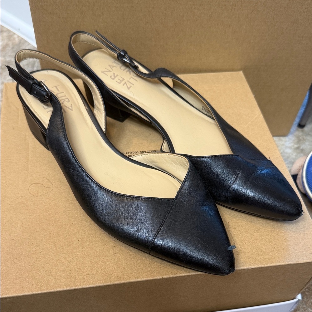 Naturalizer Black Slingback Heels